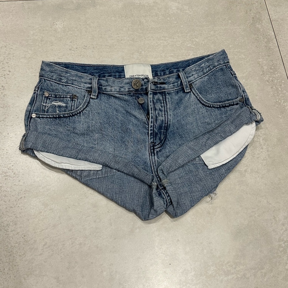 One Teaspoon Classic Blue Jean Shorts